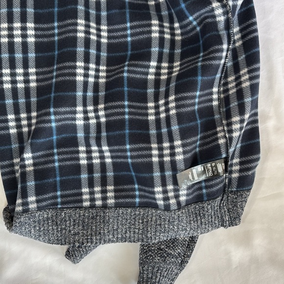 Stylish Button-Up Sweater Stand Collar Blue Mix - Picture 14 of 15